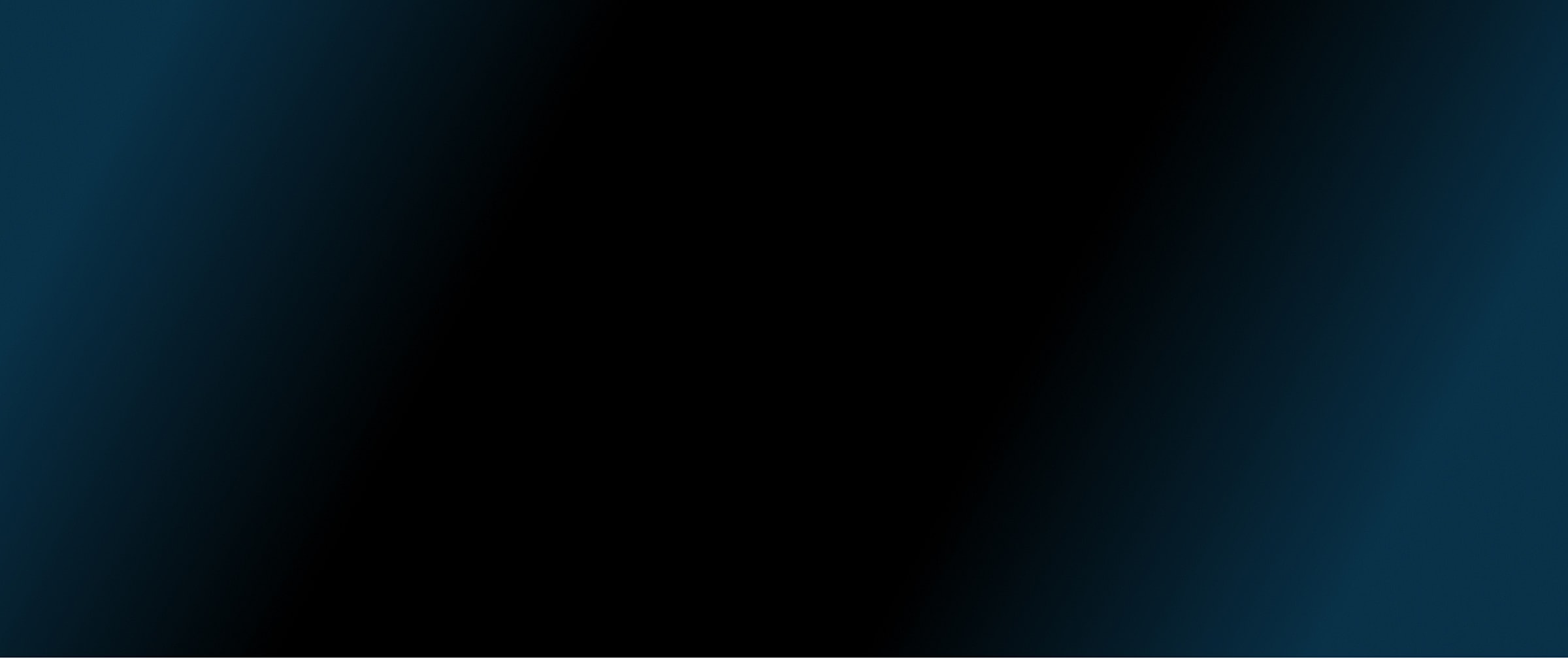 Dark gradient background with blue tones.