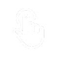 Hand touching a button or screen icon