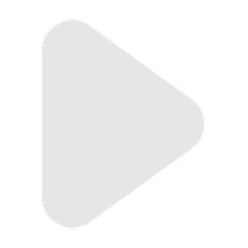 Play button icon outline on black background